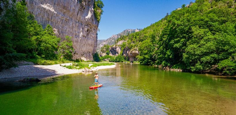 Paddle in the Gorges du Tarn - Canoë 2000 near Millau in Aveyron South of France